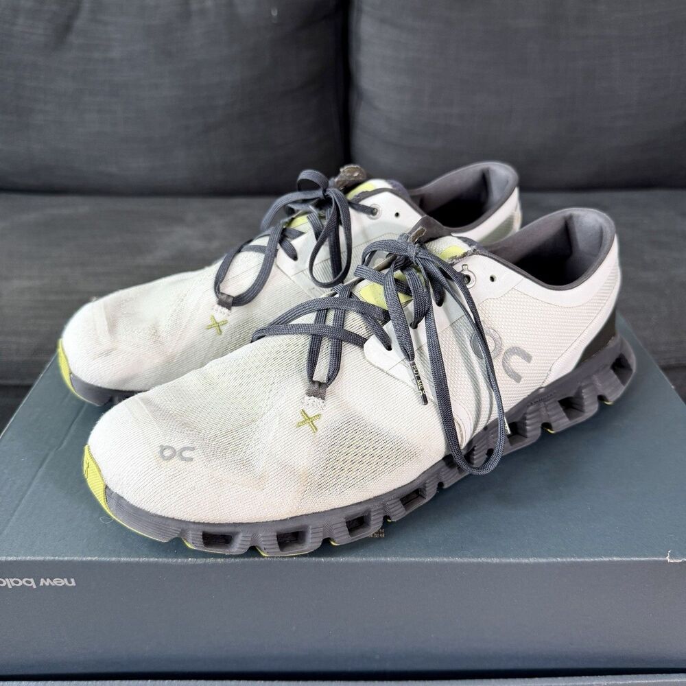ON Cloud X 3 Ice Eclipse White Gray Black Running Shoes Men's Size 10.5
